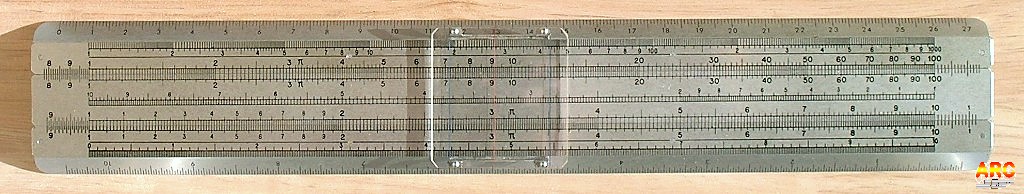 Anverso de la Regla de Calculo Salip de 10 pulgadas